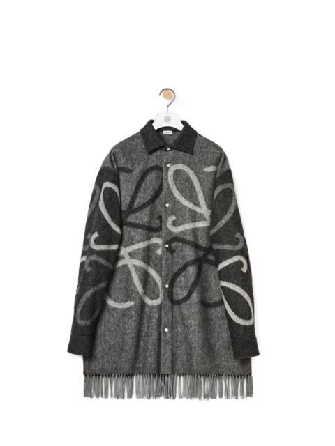 Loewe Anagram blanket shirt in wool and cashmere