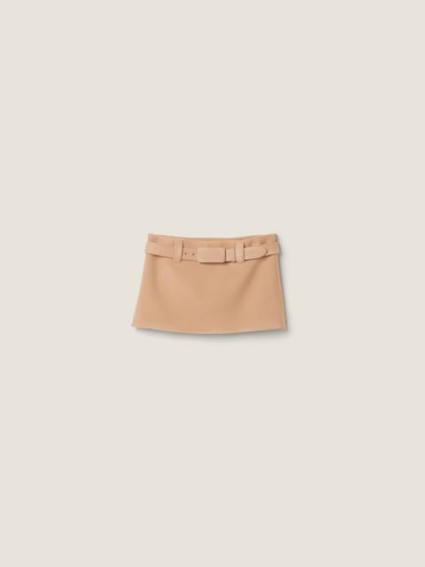 Miu Miu Waxed double wool miniskirt