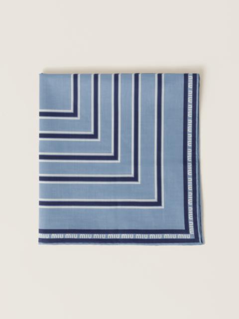 Miu Miu Printed poplin scarf
