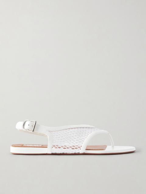 Alaïa Fishnet flat sandals White