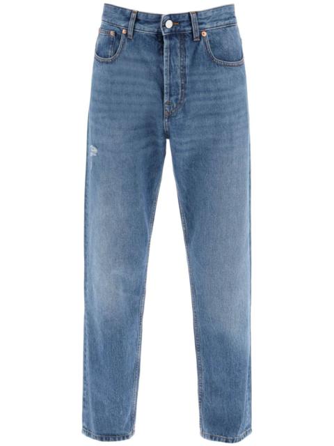 TAPERED JEANS WITH MEDIUM WASH
