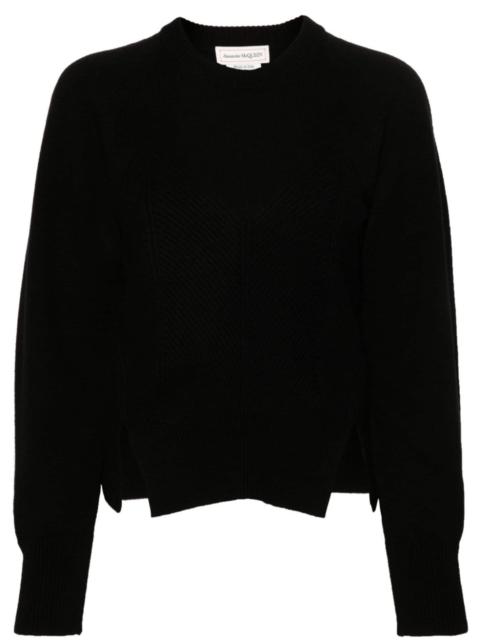 Alexander McQueen corset-style ribbed jumper