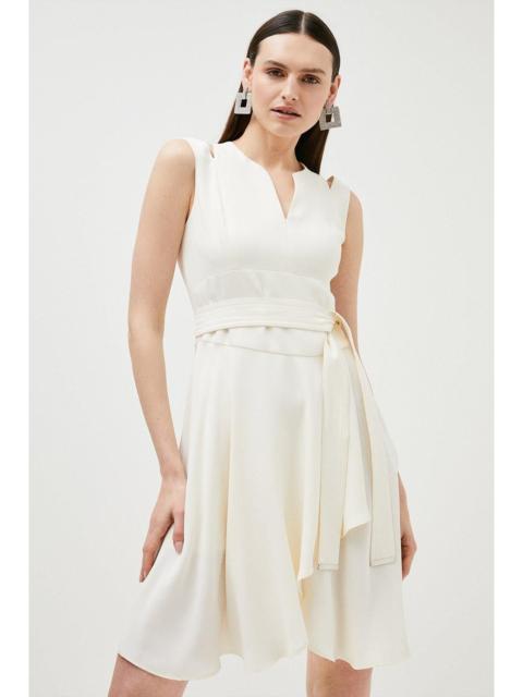KAREN MILLEN Soft Tailored Short Waterfall Mini Dress
