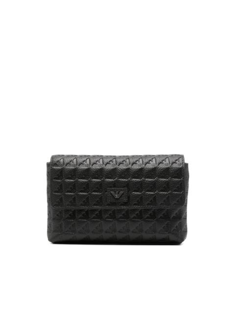EMPORIO ARMANI embossed messenger bag
