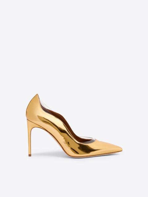 MALONE SOULIERS Nana 90 - Gold Mirror Leather Stilettos