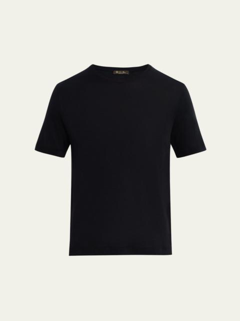 Loro Piana Men's Mazzorbo Silk and Cotton Crewneck T-Shirt