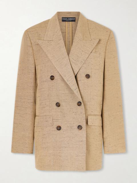 Dolce & Gabbana Double-breasted Oversized Woven Blazer