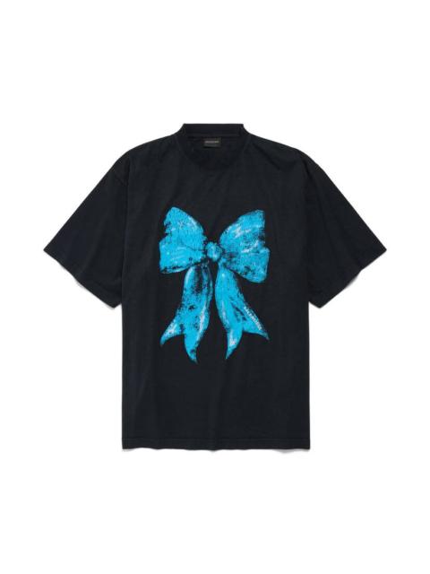 BALENCIAGA Women's Bow Oversized T-shirt in Faded Black