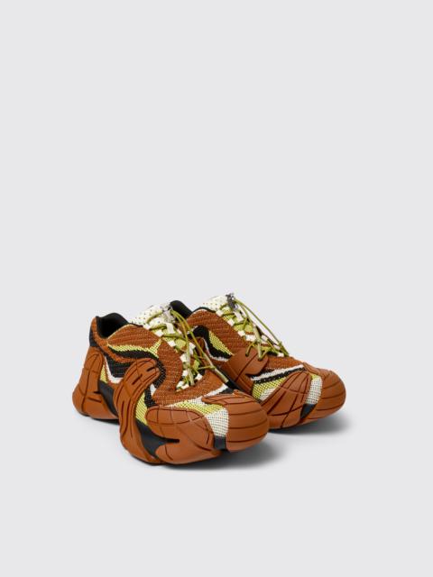 CAMPERLAB Brown-Green Textile Sneakers