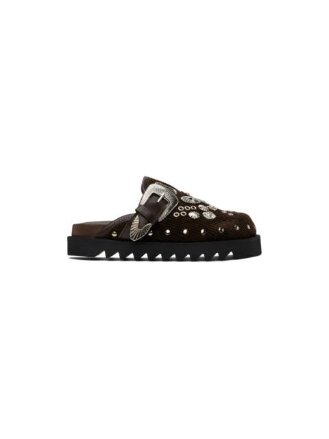 TOGA PULLA eyelet-detailing 가죽 mules