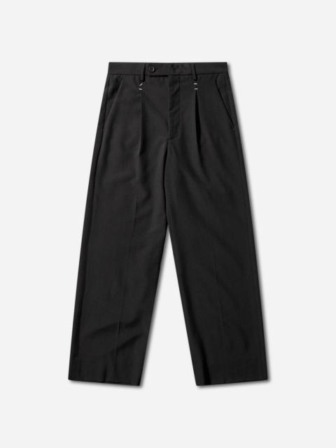 MM6 Maison Margiela Men's Stapled Wool Trousers Black