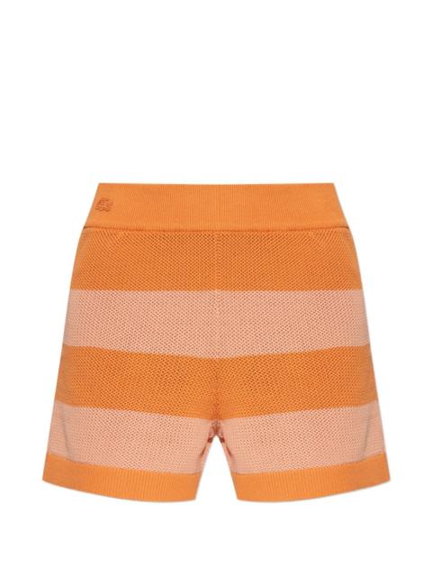 LACOSTE horizontal-stripe knitted shorts