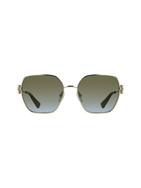 Longchamp Sunglasses Gold/Khaki - Metal