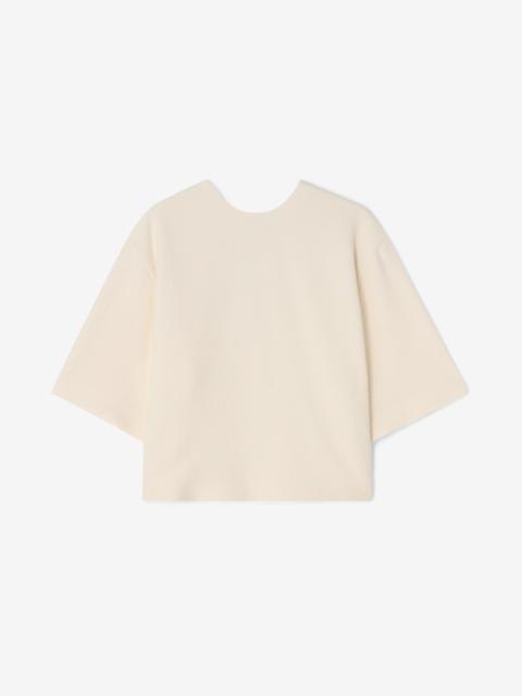 House of Dagmar Woven bouclé t-shirt