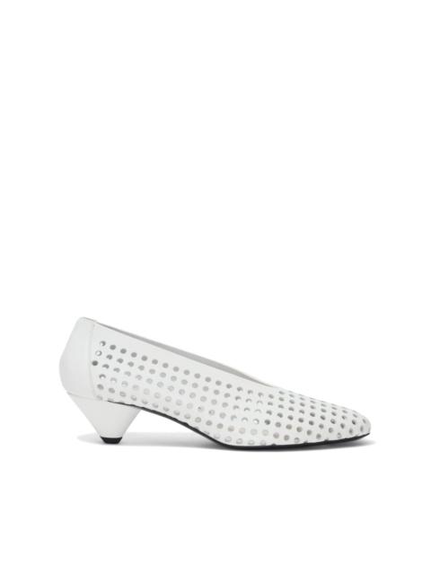 Proenza Schouler Perforated Cone 40mm leather pumps