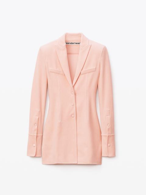 Alexander Wang PEAK LAPEL BLAZER IN VELOUR TAILORING