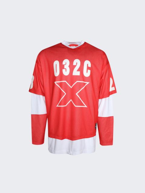 032c Lax Layered Long Sleeved Shirt Red