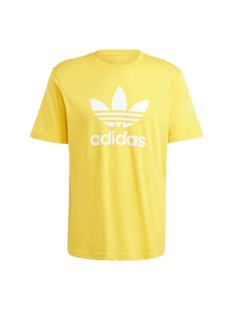 adidas Adicolor Trefoil T-shirt Asia Sizing 'Yellow' IR7977