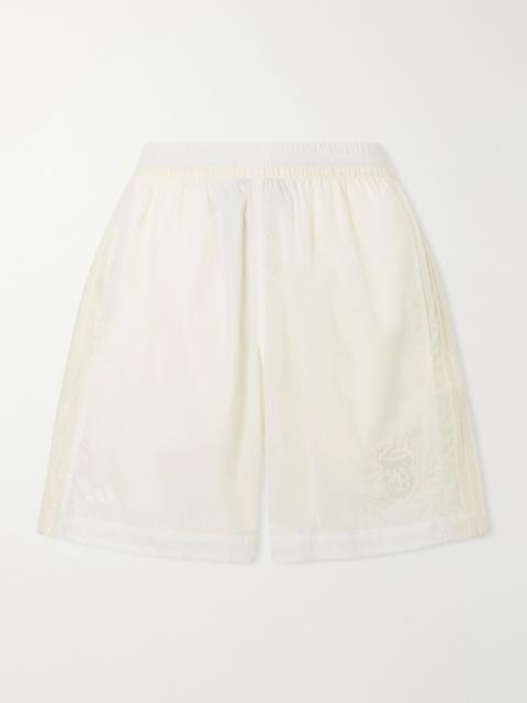 adidas Originals + Wales Bonner embroidered shell shorts White