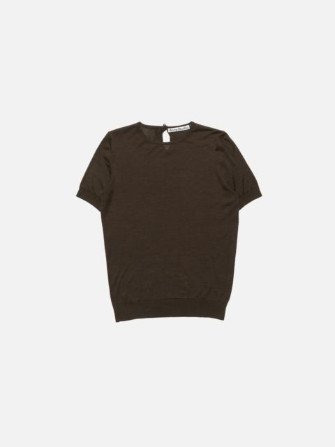 Acne Studios Silk knit top - Dark brown