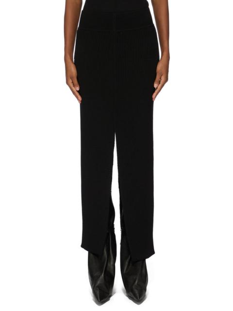 Rick Owens Rick Owens Concordian Sliced Wool Knit Skirt in Black at Nordstrom