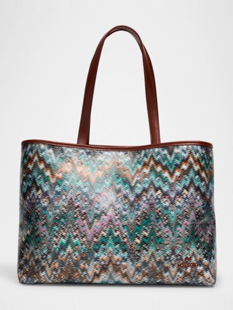 Missoni Large Zigzag Canvas Tote Bag