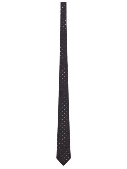 SAINT LAURENT JACQUARD SILK TIE