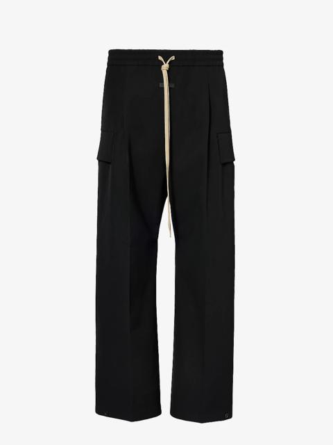 Fear of God Flap-pocket elasticated-waist wool and cotton-blend trousers