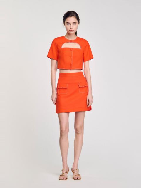 Sandro MINI SKIRT WITH POCKETS