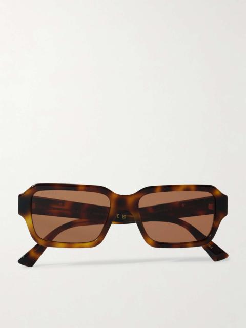 GUCCI Rectangular-Frame Tortoiseshell Recycled-Acetate and Enamelled Gold-Tone Sunglasses