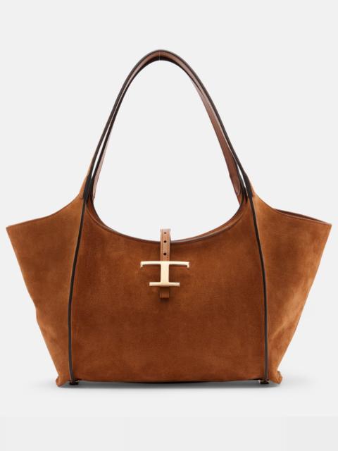Tod's T Timeless Small suede tote bag