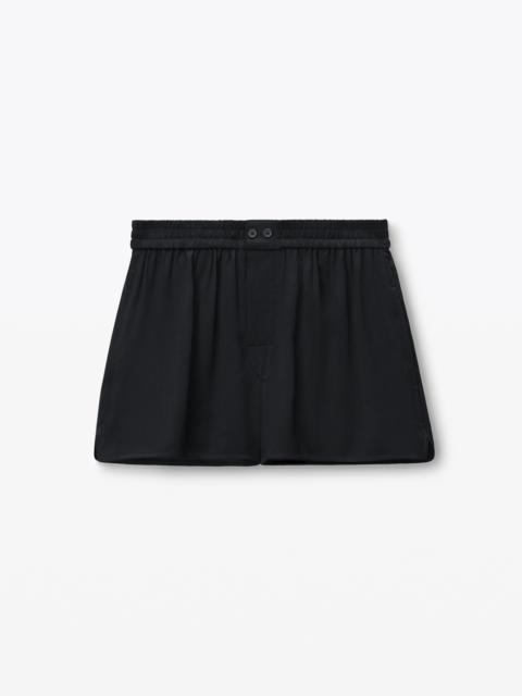 Alexander Wang Cutout Logo Boxer Short in Silk