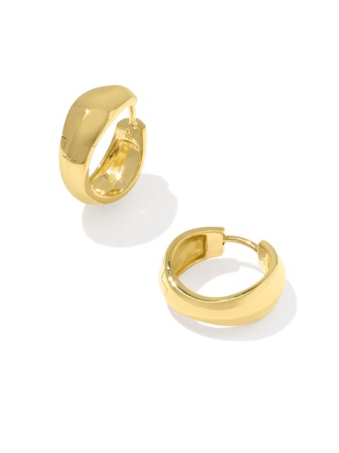 KENDRA SCOTT Alani 18k Gold Vermeil Metal Huggie Earrings