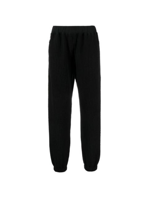 ribbed track cotton-blend pants