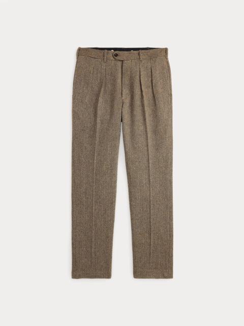 RRL by Ralph Lauren Slim Fit Pleated Herringbone Pant