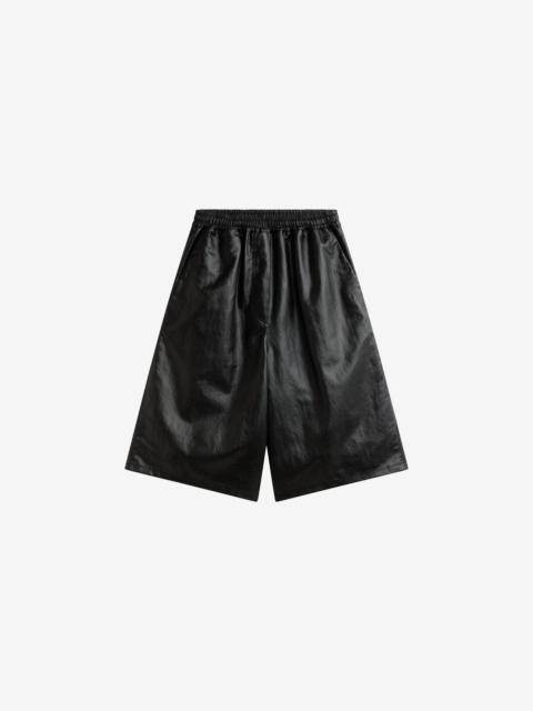 The Frankie Shop Beslon Leather-Effect Bermuda Shorts - Black