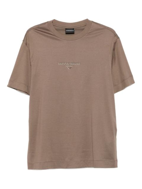 EMPORIO ARMANI logo-embroidered T-shirt