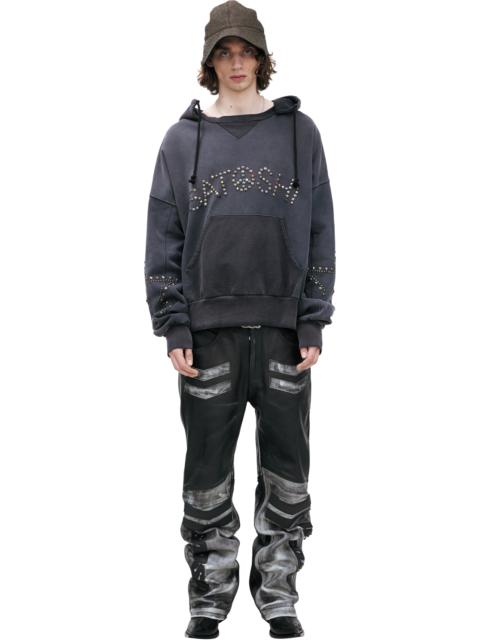 SATOSHI NAKAMOTO STAR STUDDED AFTERHOOD (BLACK/GREY)
