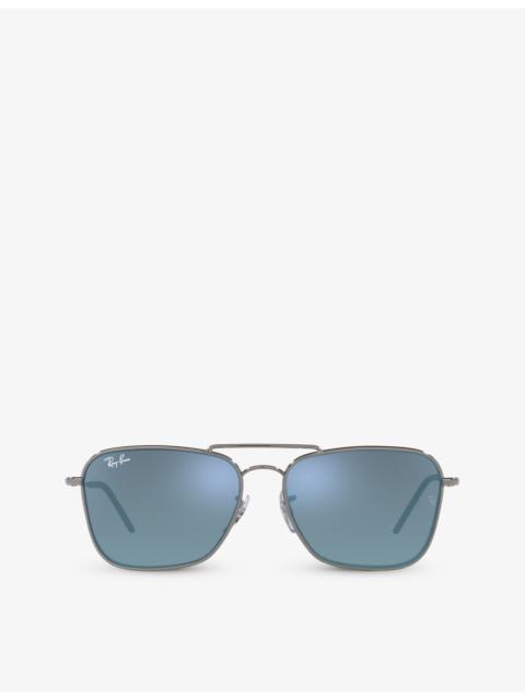 Ray-Ban RBR0102S Caravan Reverse square-frame metal sunglasses