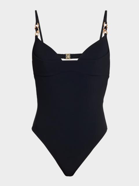 Zimmermann Mahon Trim Detail One-Piece Swimsuit