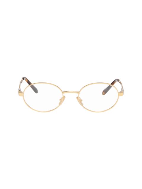 Miu Miu Gold Oval Glasses
