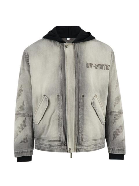 Off-White hooded denim jacket