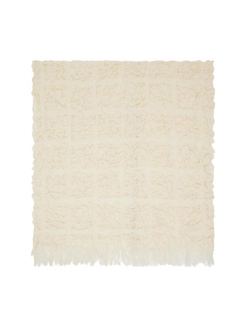 LAUREN MANOOGIAN Off-White Handwoven Crepe Wrap Scarf