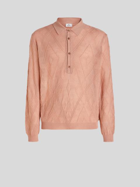 Etro CARPET PATTERN JERSEY POLO SHIRT
