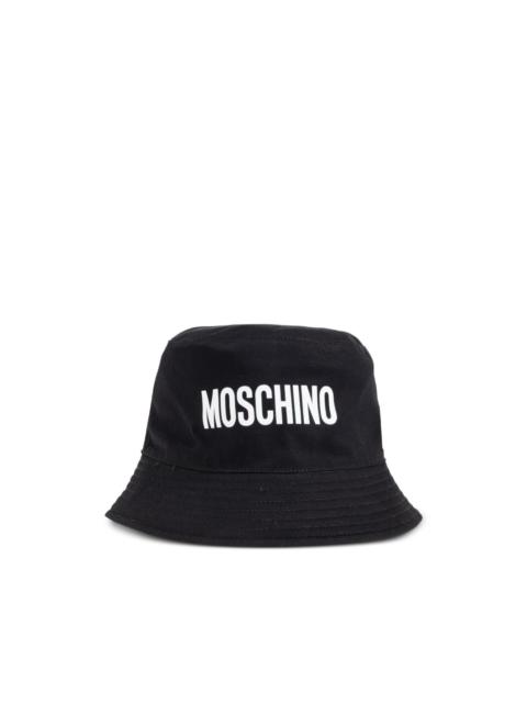 Moschino logo-detail reversible bucket hat