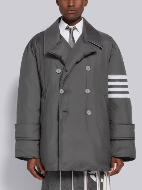 Thom Browne Ultra Light Nylon 4-Bar Down Filled Oversized Pea Coat