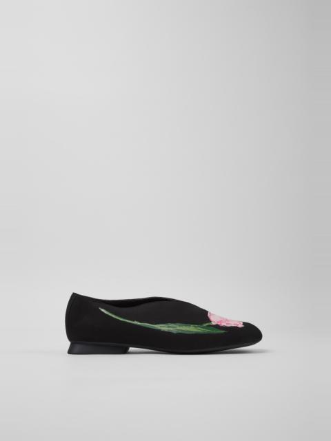 CAMPER Twins Multicolor Nubuck Ballerinas for Women.