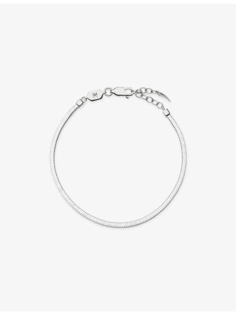 MISSOMA Lucy Williams Square Snake Sterling-Silver Chain Bracelet