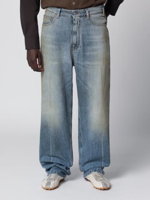 MM6 Maison Margiela Mid-blue washed-effect denim jeans