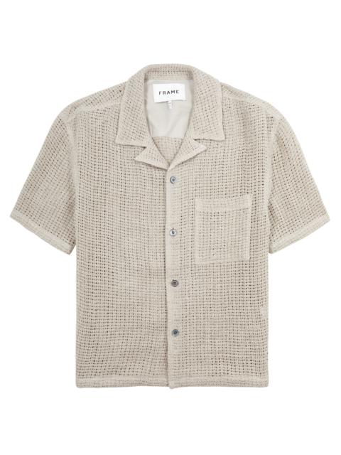 FRAME Open-knit linen shirt